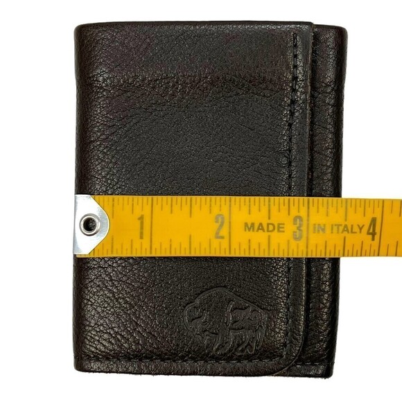 The Leather Store TLS Bison Hide Leather Tri-Fold Wallet Chocolate Helena MT - Picture 8 of 10